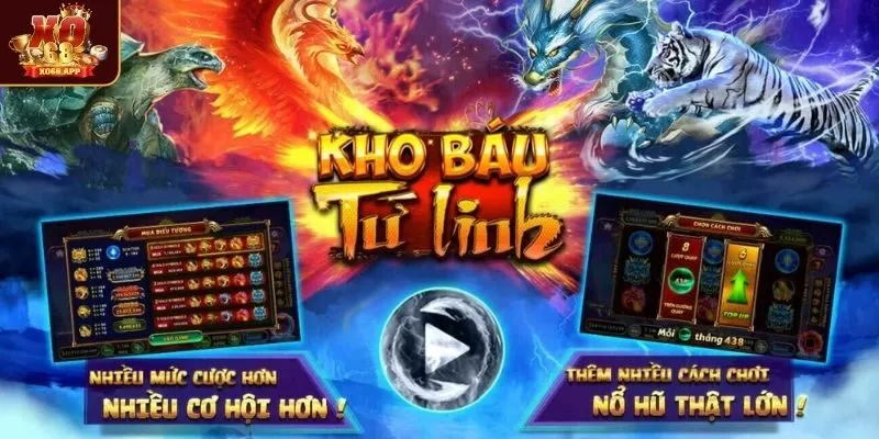 Hướng dẫn cách chơi nổ hũ kho báu tứ linh chi tại XO68